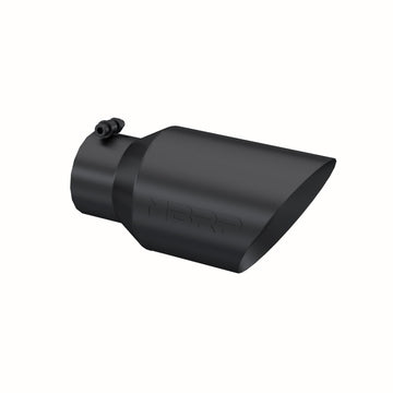 MBRP T5072BLK - Black Coated Exhaust Tail Pipe Tip 6 Inch OD Dual Wall Angled 4 Inch Inlet 12 Inch Length MBRP 1