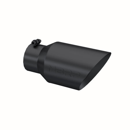 MBRP T5072BLK - Black Coated Exhaust Tail Pipe Tip 6 Inch OD Dual Wall Angled 4 Inch Inlet 12 Inch Length MBRP 1