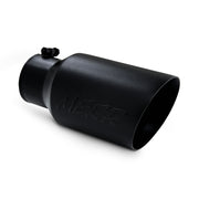 MBRP T5072BLK - Black Coated Exhaust Tail Pipe Tip 6 Inch OD Dual Wall Angled 4 Inch Inlet 12 Inch Length MBRP 3