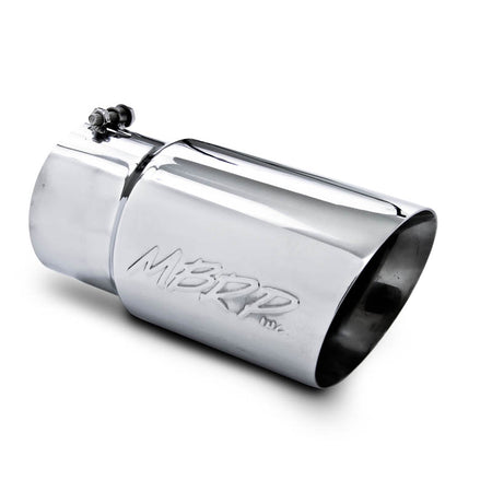 MBRP T5074 - Exhaust Tail Pipe Tip 6 Inch O.D. Dual Wall Angled 5 Inch Inlet 12 Inch Length T304 Stainless Steel MBRP 3