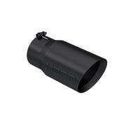 MBRP T5074BLK - Exhaust Tip 6 Inch O.D. Dual Wall Angled 5 Inch Inlet 12 Inch Length-Black Finish MBRP