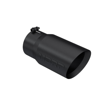 MBRP T5074BLK - Exhaust Tip 6 Inch O.D. Dual Wall Angled 5 Inch Inlet 12 Inch Length-Black Finish MBRP