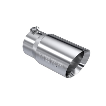 MBRP T5074 - Exhaust Tail Pipe Tip 6 Inch O.D. Dual Wall Angled 5 Inch Inlet 12 Inch Length T304 Stainless Steel MBRP 1