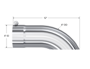 MBRP T5081 - Exhaust Tail Pipe Tip 4 Inch O.D. Turn Down 4 Inch Inlet 12 Inch Length T304 Stainless Steel MBRP 2