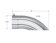 MBRP T5085 - Exhaust Tail Pipe Tip 5 Inch O.D. Turn Down 5 Inch Inlet 14 Inch Length T304 Stainless Steel MBRP 2