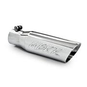 MBRP T5106 - Exhaust Tail Pipe Tip 3 1/2 Inch O.D. Dual Wall Angled 2 1/2 Inch Inlet 12 Inch Length T304 Stainless Steel MBRP 3