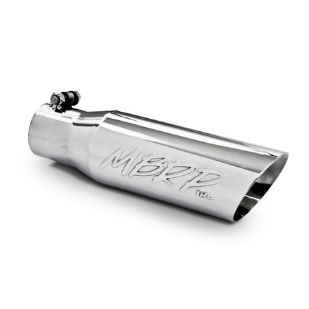 MBRP T5106 - Exhaust Tail Pipe Tip 3 1/2 Inch O.D. Dual Wall Angled 2 1/2 Inch Inlet 12 Inch Length T304 Stainless Steel MBRP 3