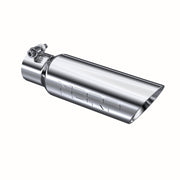 MBRP T5106 - Exhaust Tail Pipe Tip 3 1/2 Inch O.D. Dual Wall Angled 2 1/2 Inch Inlet 12 Inch Length T304 Stainless Steel MBRP 1
