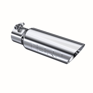 MBRP T5106 - Exhaust Tail Pipe Tip 3 1/2 Inch O.D. Dual Wall Angled 2 1/2 Inch Inlet 12 Inch Length T304 Stainless Steel MBRP 1
