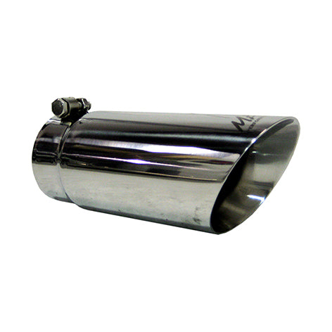 MBRP T5110 - Exhaust Tip 4 Inch O.D. Dual Wall Angled 3 1/2 Inch Inlet 10 Inch Length T304 Stainless Steel MBRP