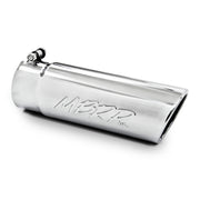 MBRP T5112 - T304 Stainless Steel Tip, 4 Inch OD Angled Rolled End, 3.5 Inch Inlet, 10 Inch length, MBRP