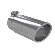 MBRP T5112 - T304 Stainless Steel Tip, 4 Inch OD Angled Rolled End, 3.5 Inch Inlet, 10 Inch length, MBRP