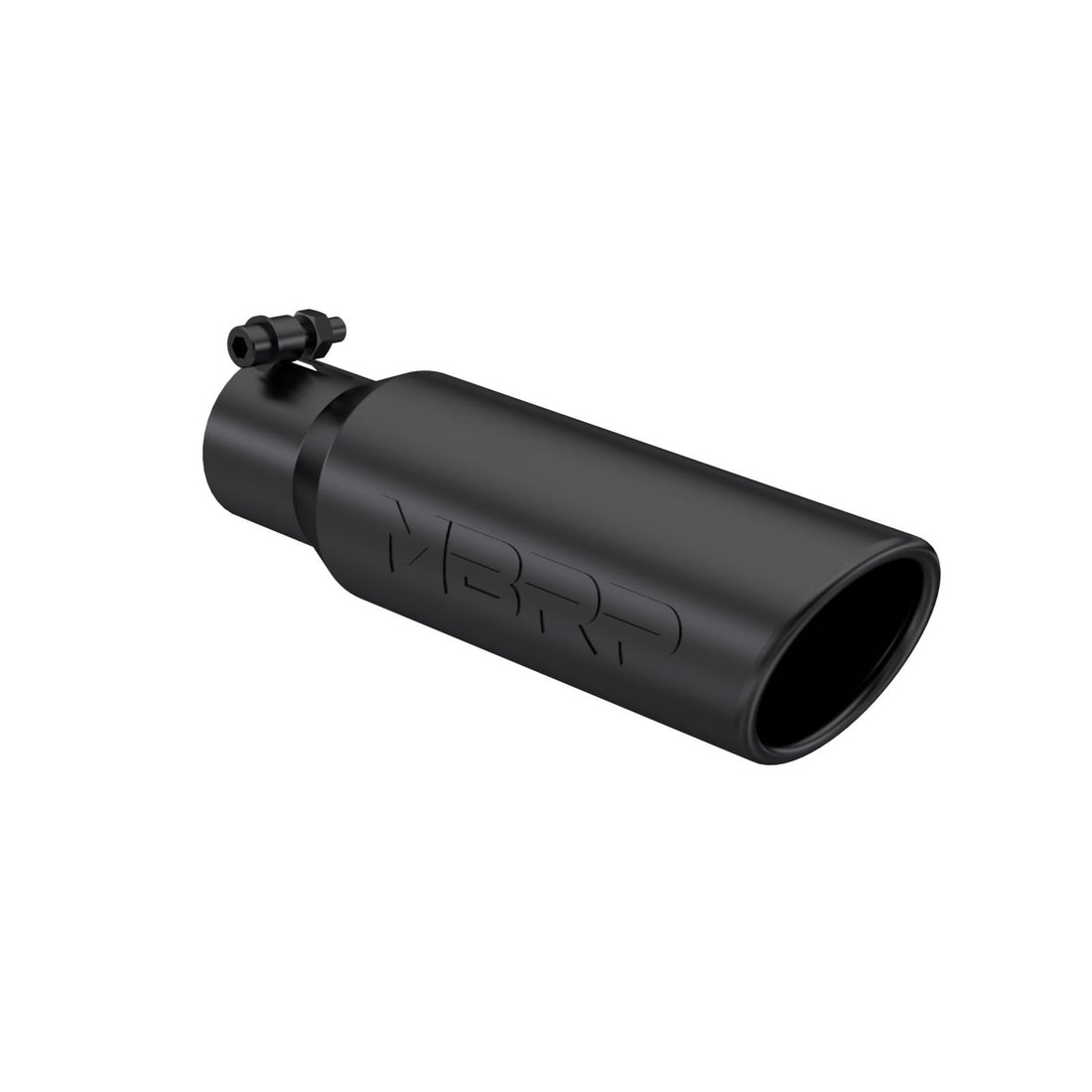 MBRP T5113BLK - Exhaust Tip 3 1/2 Inch O.D. Angled Rolled End 2 1/2 Inch Inlet 12 Inch Length-Black Finish MBRP