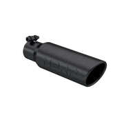 MBRP T5113BLK - Exhaust Tip 3 1/2 Inch O.D. Angled Rolled End 2 1/2 Inch Inlet 12 Inch Length-Black Finish MBRP