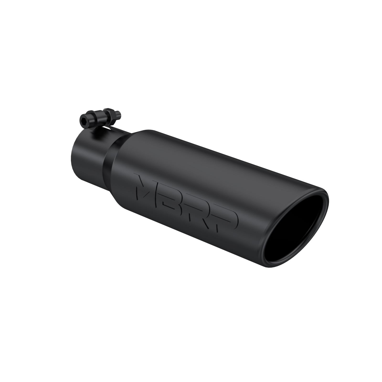 MBRP T5113BLK - Exhaust Tip 3 1/2 Inch O.D. Angled Rolled End 2 1/2 Inch Inlet 12 Inch Length-Black Finish MBRP