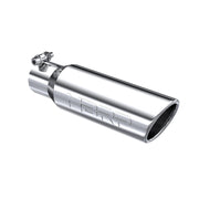 MBRP T5113 - Exhaust Tip 3 1/2 Inch O.D. Angled Rolled End 2 1/2 Inch Inlet 12 Inch Length T304 Stainless Steel MBRP
