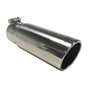 MBRP T5115 - Exhaust Tip 3 1/2 Inch O.D. Angled Rolled End 3 Inch Inlet 10 Inch Length T304 Stainless Steel MBRP