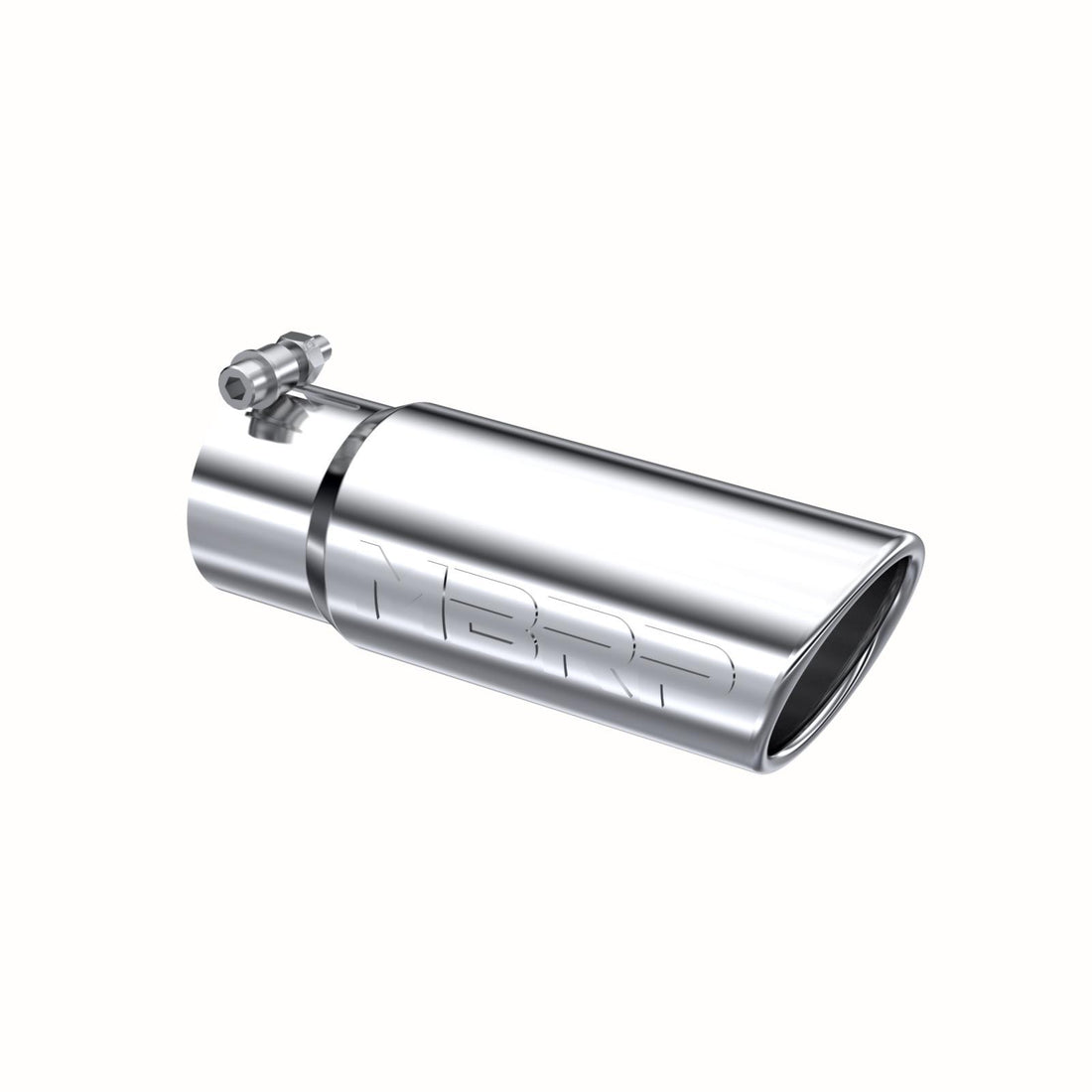 MBRP T5115 - Exhaust Tip 3 1/2 Inch O.D. Angled Rolled End 3 Inch Inlet 10 Inch Length T304 Stainless Steel MBRP