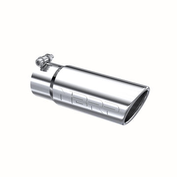 MBRP T5115 - Exhaust Tip 3 1/2 Inch O.D. Angled Rolled End 3 Inch Inlet 10 Inch Length T304 Stainless Steel MBRP