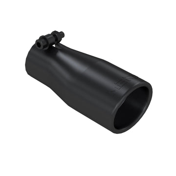 MBRP T5116BLK - Exhaust Tip 3.75 Inch O.D. Oval 2.5 Inch Inlet 7 Inch Length Black MBRP