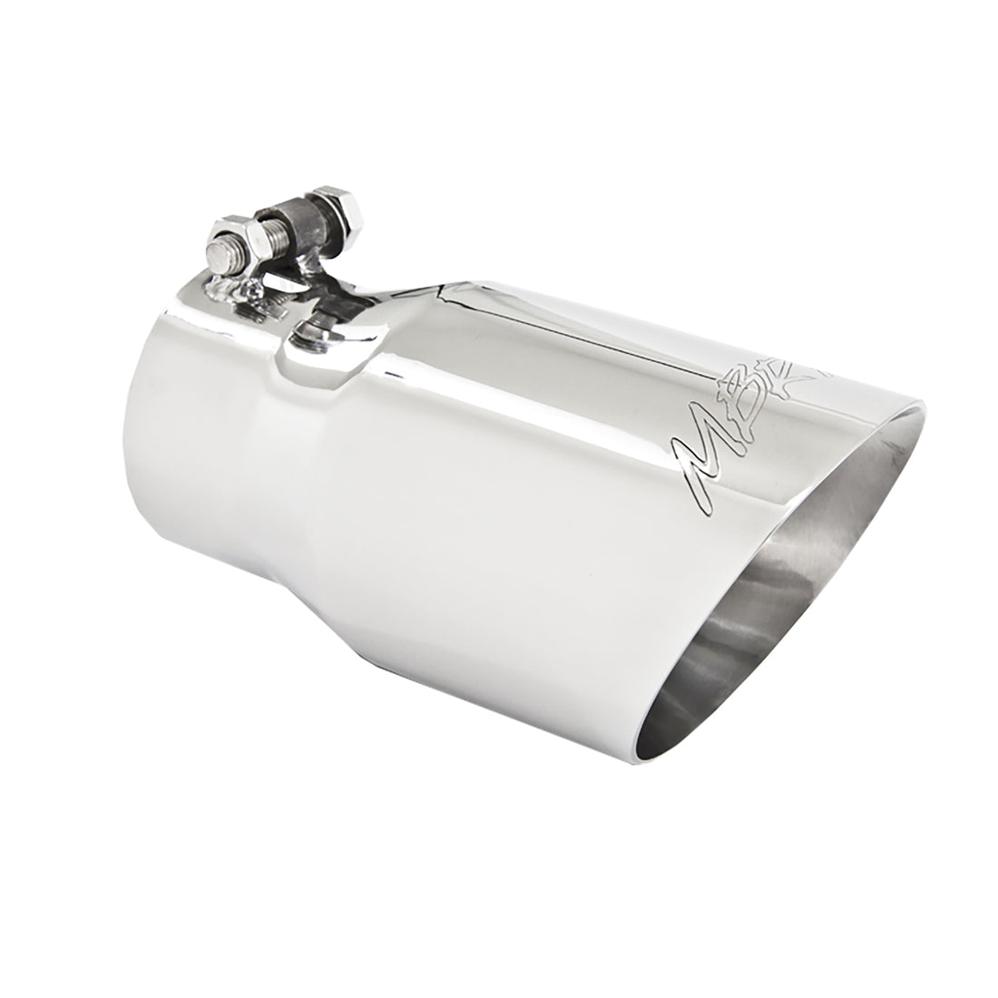 MBRP T5122 - Exhaust Tip 4 Inch O.D. Dual Wall Angled Rolled End Fits Aluminized Steel 3 Inch Systems MBRP