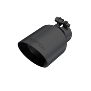 MBRP T5123BLK - Exhaust Tip 4 Inch O.D. Dual Wall Angled Black Fits Aluminized Steel 2 1/2 Inch Systems MBRP