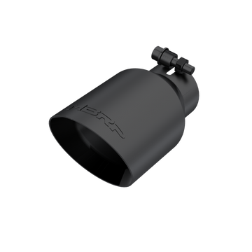 MBRP T5123BLK - Exhaust Tip 4 Inch O.D. Dual Wall Angled Black Fits Aluminized Steel 2 1/2 Inch Systems MBRP