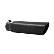 MBRP T5124BLK - Armor BLK Tip 5 Inch OD Angled Rolled End, 4 Inch inlet, 18 Inch length