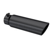 MBRP T5124BLK - Armor BLK Tip 5 Inch OD Angled Rolled End, 4 Inch inlet, 18 Inch length