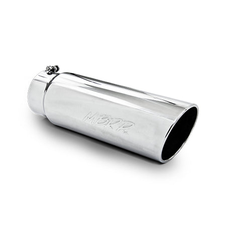 MBRP T5125 - Exhaust Tip 6 Inch O.D. Angled Rolled End 5 Inch Inlet 18 Inch Length T304 Stainless Steel MBRP 3