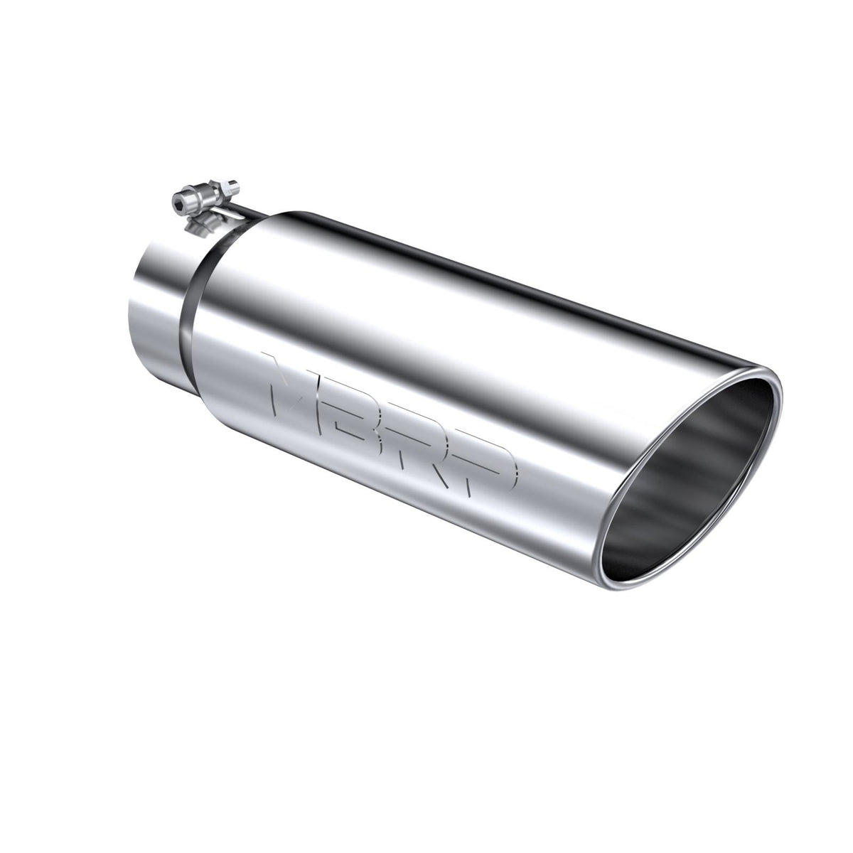 MBRP T5125 - Exhaust Tip 6 Inch O.D. Angled Rolled End 5 Inch Inlet 18 Inch Length T304 Stainless Steel MBRP 1
