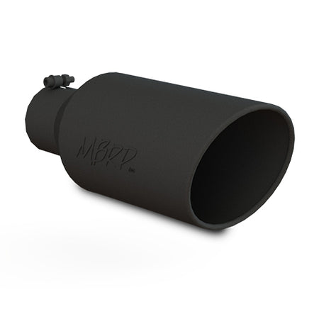 MBRP T5126BLK - Exhaust Tip 7 Inch O.D. Rolled End 4 Inch Inlet 18 Inch Length Black Coated MBRP 3