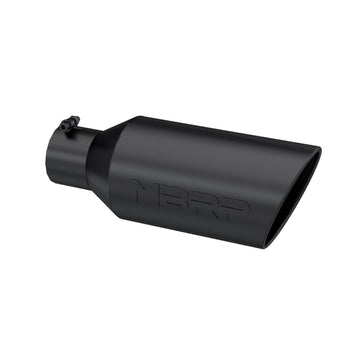 MBRP T5126BLK - Exhaust Tip 7 Inch O.D. Rolled End 4 Inch Inlet 18 Inch Length Black Coated MBRP 1