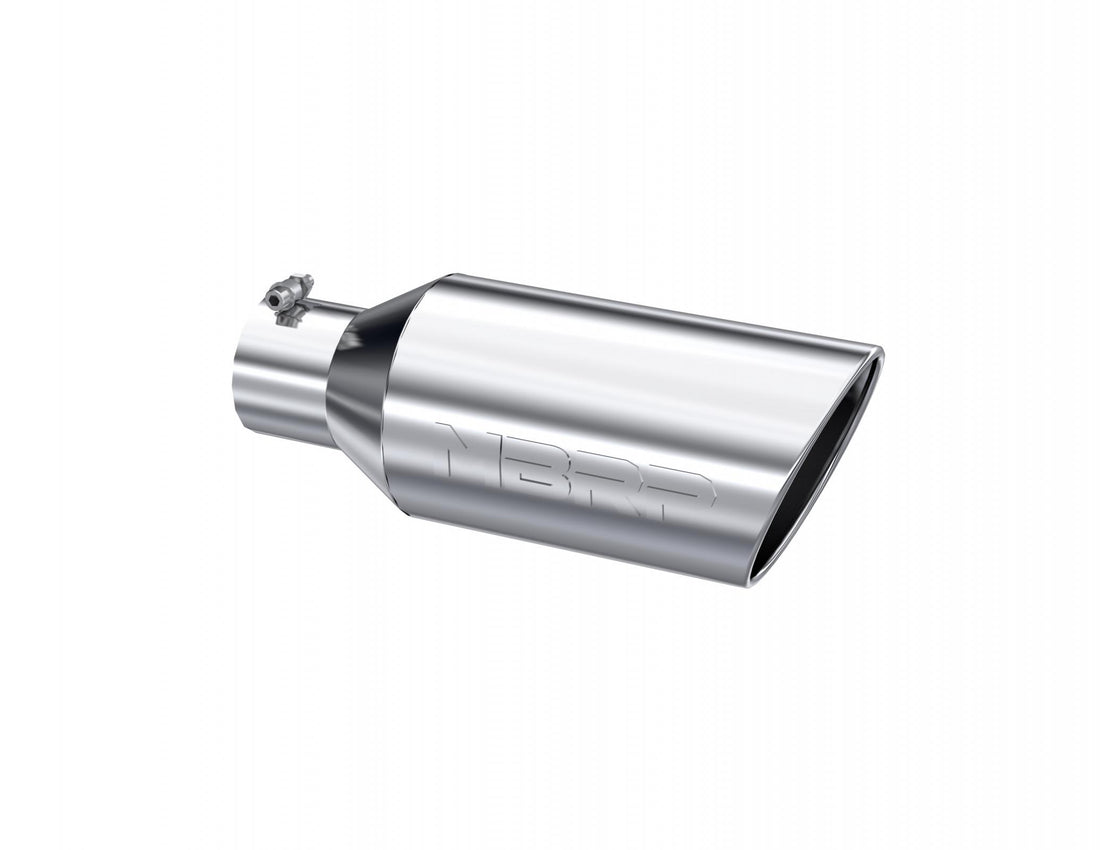 MBRP T5126 - Exhaust Tail Pipe Tip 7 Inch O.D. Rolled End 4 Inch Inlet 18 Inch Length T304 Stainless Steel MBRP