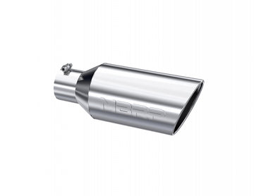 MBRP T5126 - Exhaust Tail Pipe Tip 7 Inch O.D. Rolled End 4 Inch Inlet 18 Inch Length T304 Stainless Steel MBRP