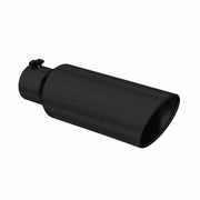 MBRP T5130BLK - Exhaust Tip 6 Inch O.D. Rolled End 4 Inch Inlet 18 Inch Length Black Finish MBRP