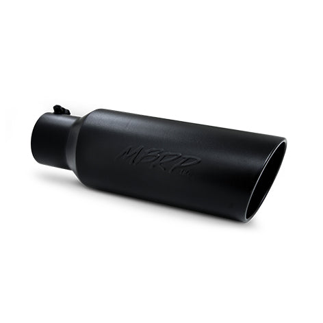 MBRP T5130BLK - Exhaust Tip 6 Inch O.D. Rolled End 4 Inch Inlet 18 Inch Length Black Finish MBRP