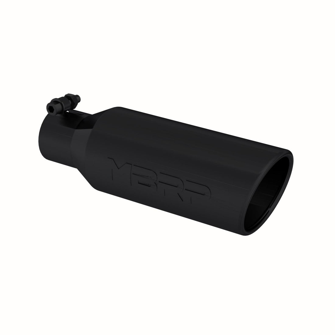 MBRP T5150BLK 4 Inch OD 2.5 Inch Inlet Exhaust Tail Pipe Tip Angled Cut Black Coated