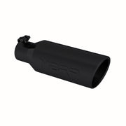 MBRP T5150BLK 4 Inch OD 2.5 Inch Inlet Exhaust Tail Pipe Tip Angled Cut Black Coated