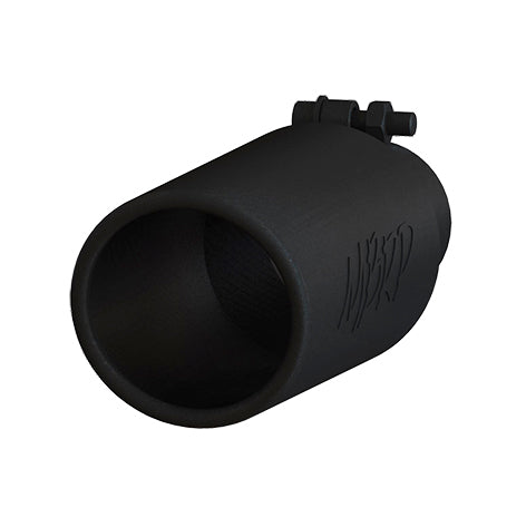 MBRP T5150BLK 4 Inch OD 2.5 Inch Inlet Exhaust Tail Pipe Tip Angled Cut Black Coated