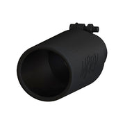 MBRP T5150BLK 4 Inch OD 2.5 Inch Inlet Exhaust Tail Pipe Tip Angled Cut Black Coated