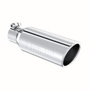 MBRP T5150 - 4 Inch OD 2.5 Inch Inlet 12 Inch Length Exhaust Tail Pipe TipAngled Cut Rolled End Clampless-No Weld T304 Stainless Steel MBRP 1