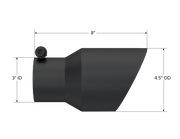 MBRP T5151BLK - Exhaust Tip 4 1/2 Inch O.D. Dual Wall Angled Fits Aluminized Steel 3 Inch Systems MBRP