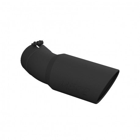 MBRP T5154BLK - 2015-Up Chevrolet/ GMC 2500/ 3500 Duramax Exhaust Tip 6 Inch O.D. Angled Rolled End 5 Inch Inlet 15 1/2 Inch Length 30 Degree Bend Black MBRP 3