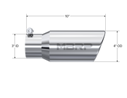 MBRP T5155 - Universal 4 Inch Angled Cut Rolled End MBRP Armor Pro Series Exhaust Tip MBRP 2