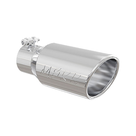 MBRP T5157 - Exhaust Tip 4 Inch O.D. Angled Rolled End 2 3/4 Inch Inlet 10 Inch Length T304 Stainless Steel MBRP 3