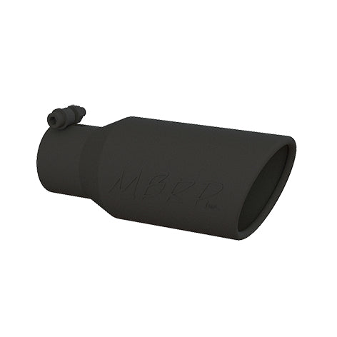 MBRP T5157BLK - Exhaust Tip 4 Inch O.D. Angled Rolled End 2 3/4 Inch Inlet 10 Inch Length Black Coated MBRP 3