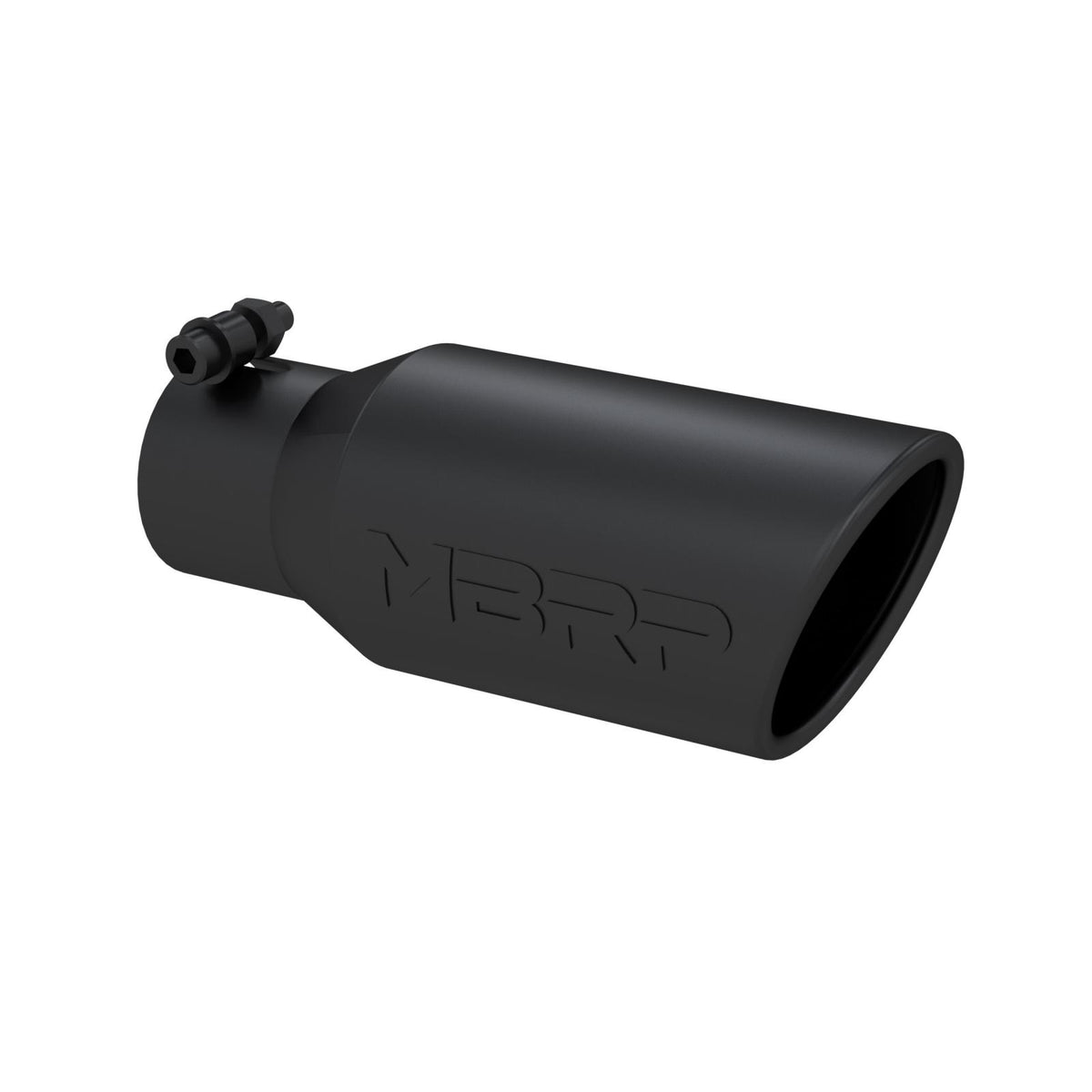 MBRP T5157BLK - Exhaust Tip 4 Inch O.D. Angled Rolled End 2 3/4 Inch Inlet 10 Inch Length Black Coated MBRP 1
