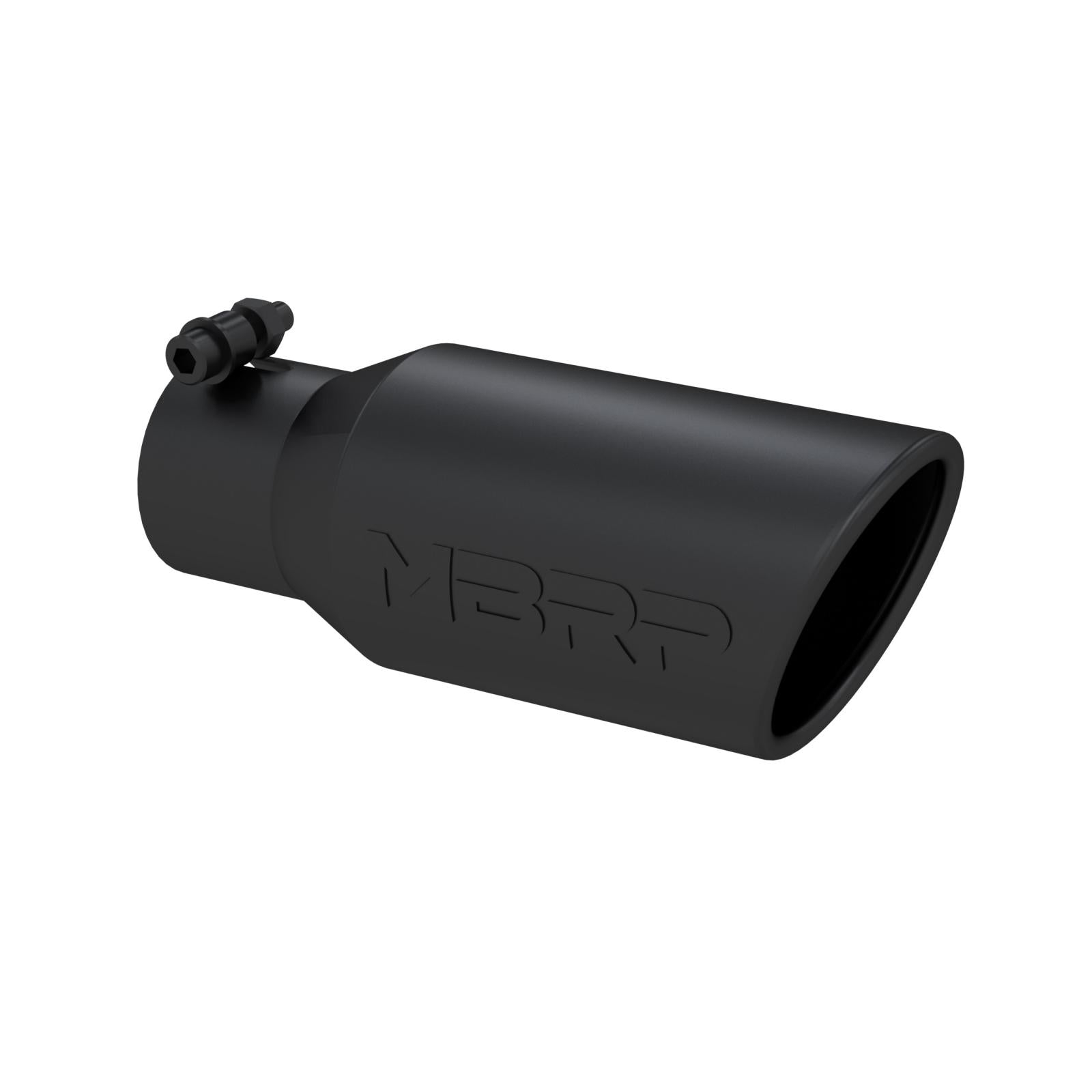 MBRP T5157BLK - Exhaust Tip 4 Inch O.D. Angled Rolled End 2 3/4 Inch Inlet 10 Inch Length Black Coated MBRP 1