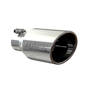 MBRP T5160 - Exhaust Tip 4 1/2 Inch O.D. Single Wall Angle Rolled End 2.5 Inch Inlet 11 Inch Length T304 Stainless Steel MBRP